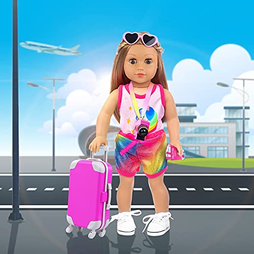 15 Pcs 18 Inch Doll Accessories Dress with Makeup Set S7658