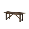 Smoke Brown Wood Backless Dining Bench Z437