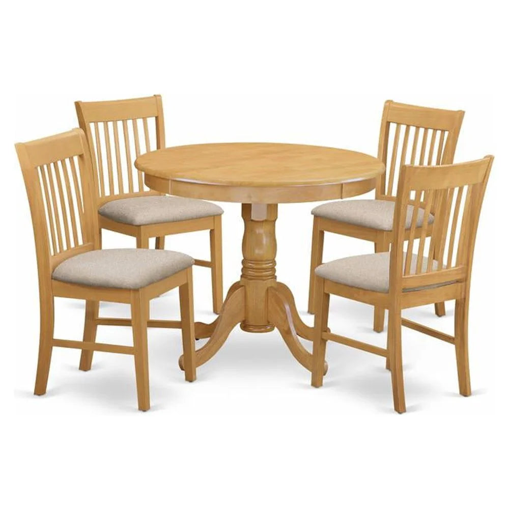 Antique 5-piece Wood Dining Table Set K7741