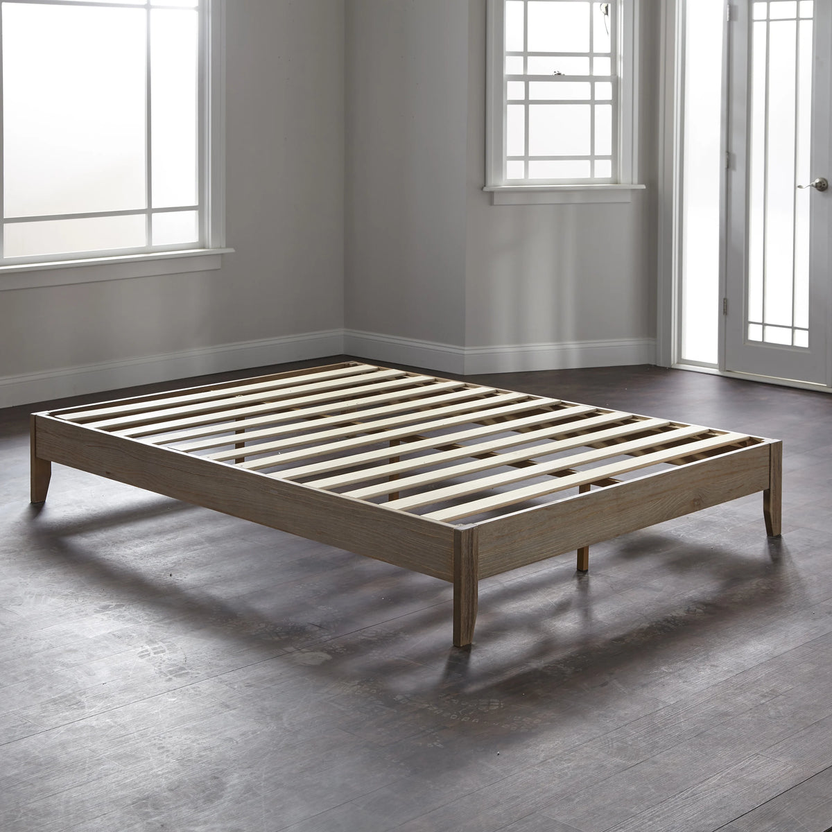 Twin Platform Bed Rustic Natural H73995