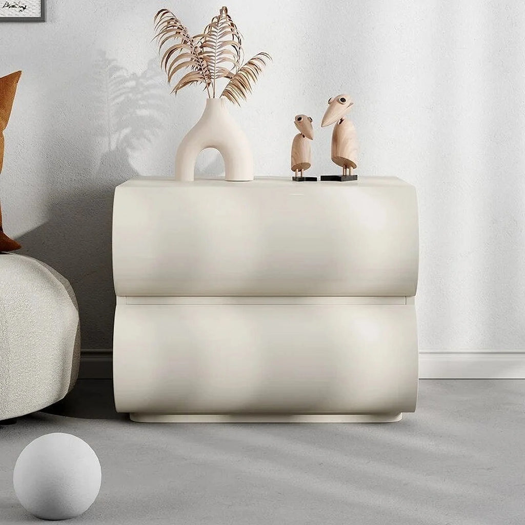 White Nightstand with Drawers X935925