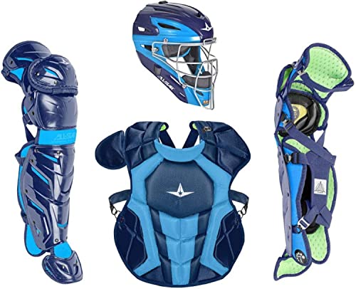 Baseball Catching Equipment Kit with Helmet, Chest Protector, Leg Guards T926370