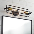 Black and Gold 2-Light Sconce F3443