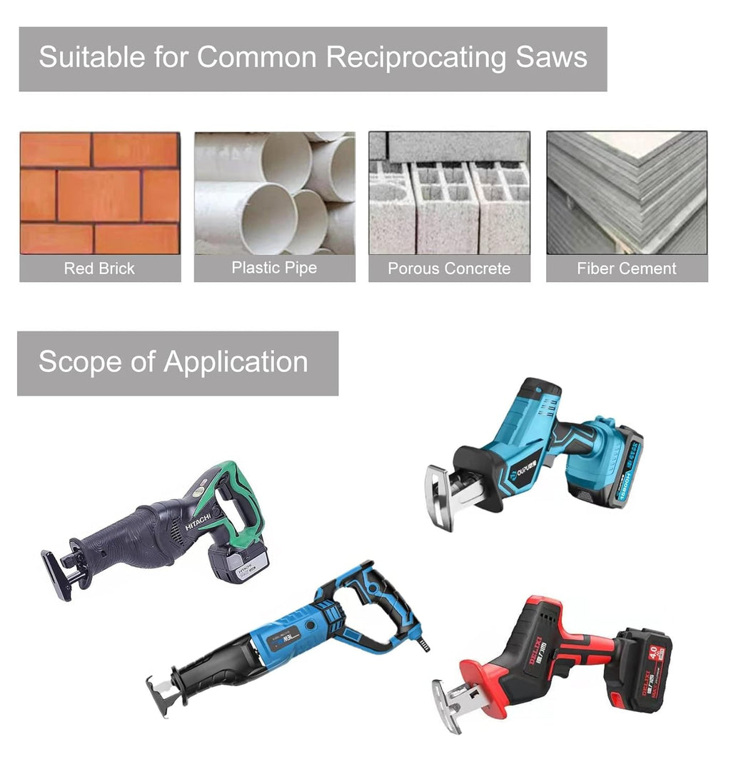 Reciprocating Saw Blades for Cutting Concrete, Masonry, Brick, Pack of 2 T45161