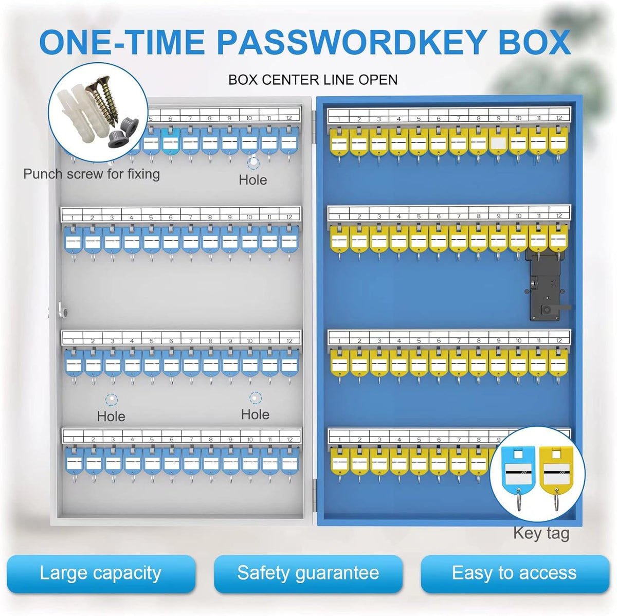 Metal Key Lock Box 48 Keys C178
