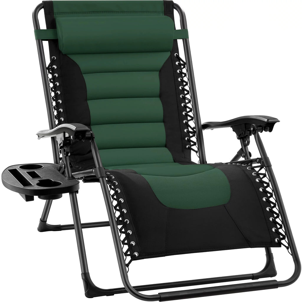 Oversized Padded Zero Gravity Folding Outdoor Recliner Q70224