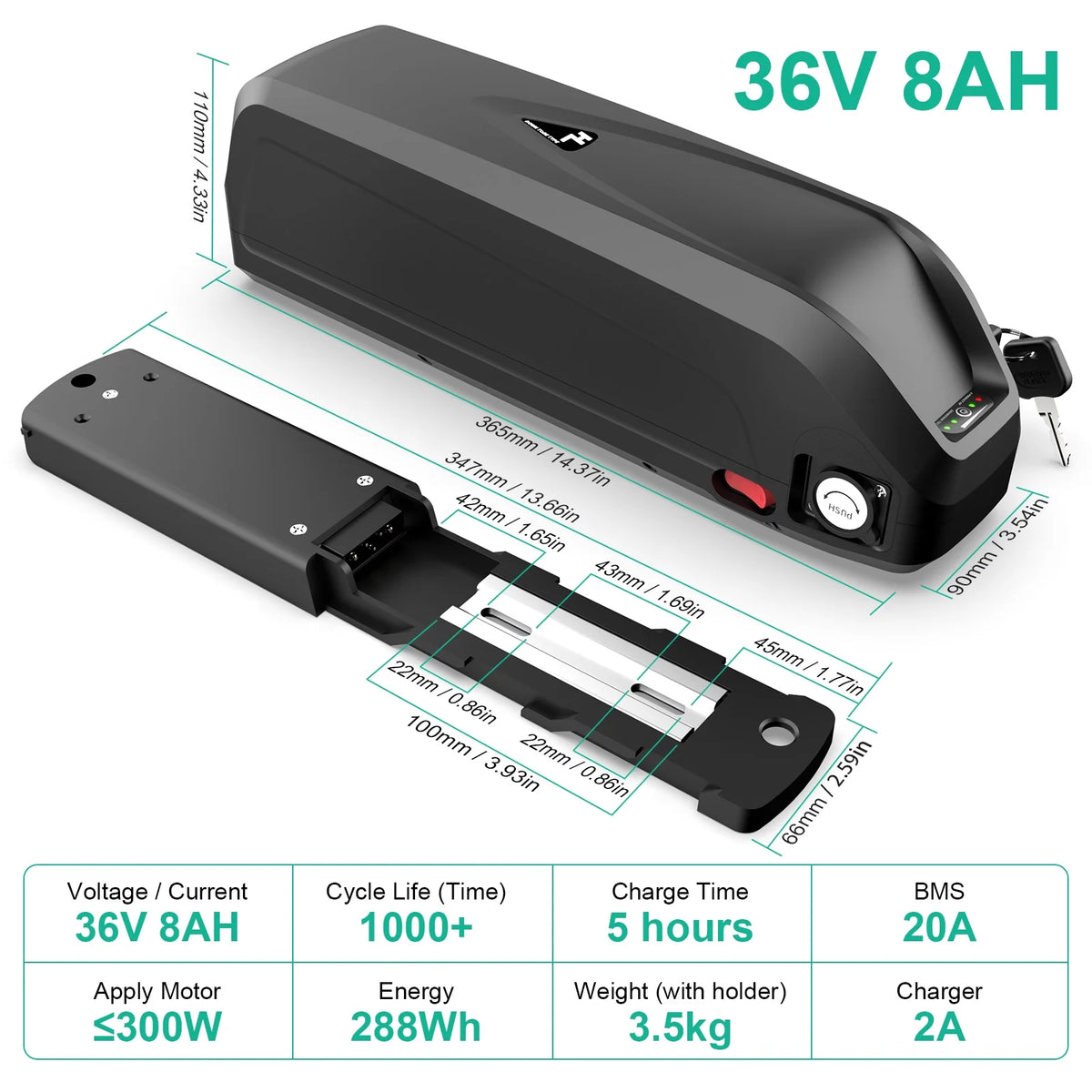 36V 8Ah Electric Bike Battery Pack Z702467