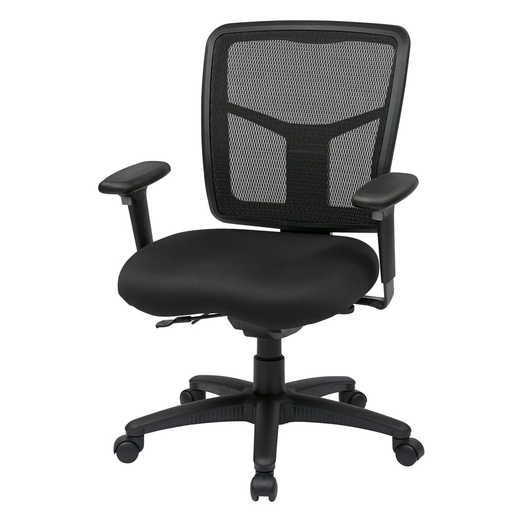 Black Mesh Office Chair with Adjustable Arms H730517