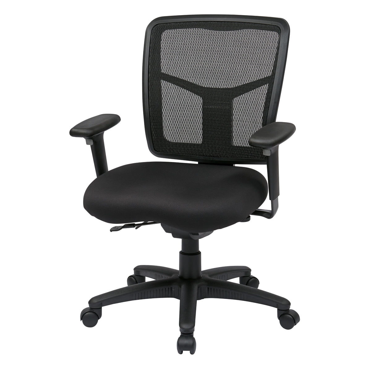 Black Mesh Office Chair with Adjustable Arms H730517