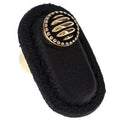 Antique Gold Black Novelty Knob G3691