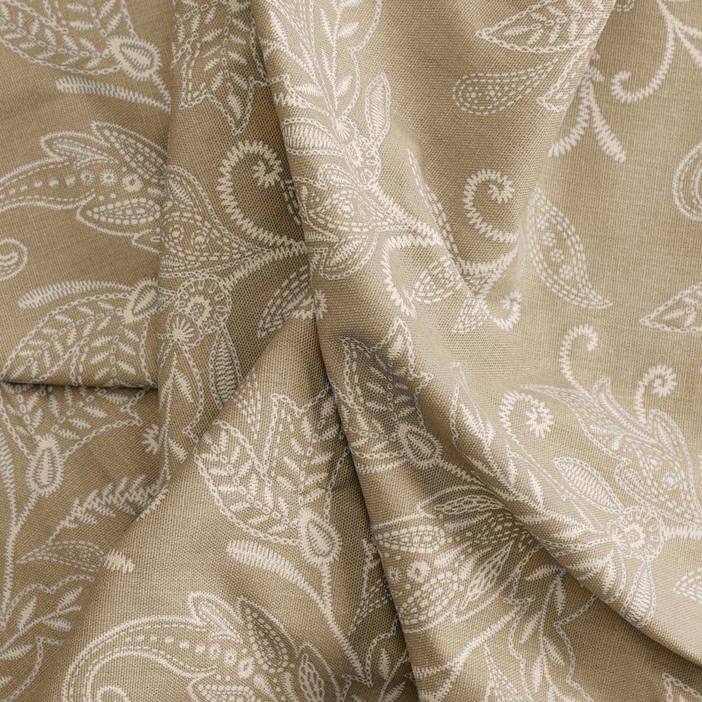 Tan Leaf Pattern Tailored Swags 56"x36" T28530