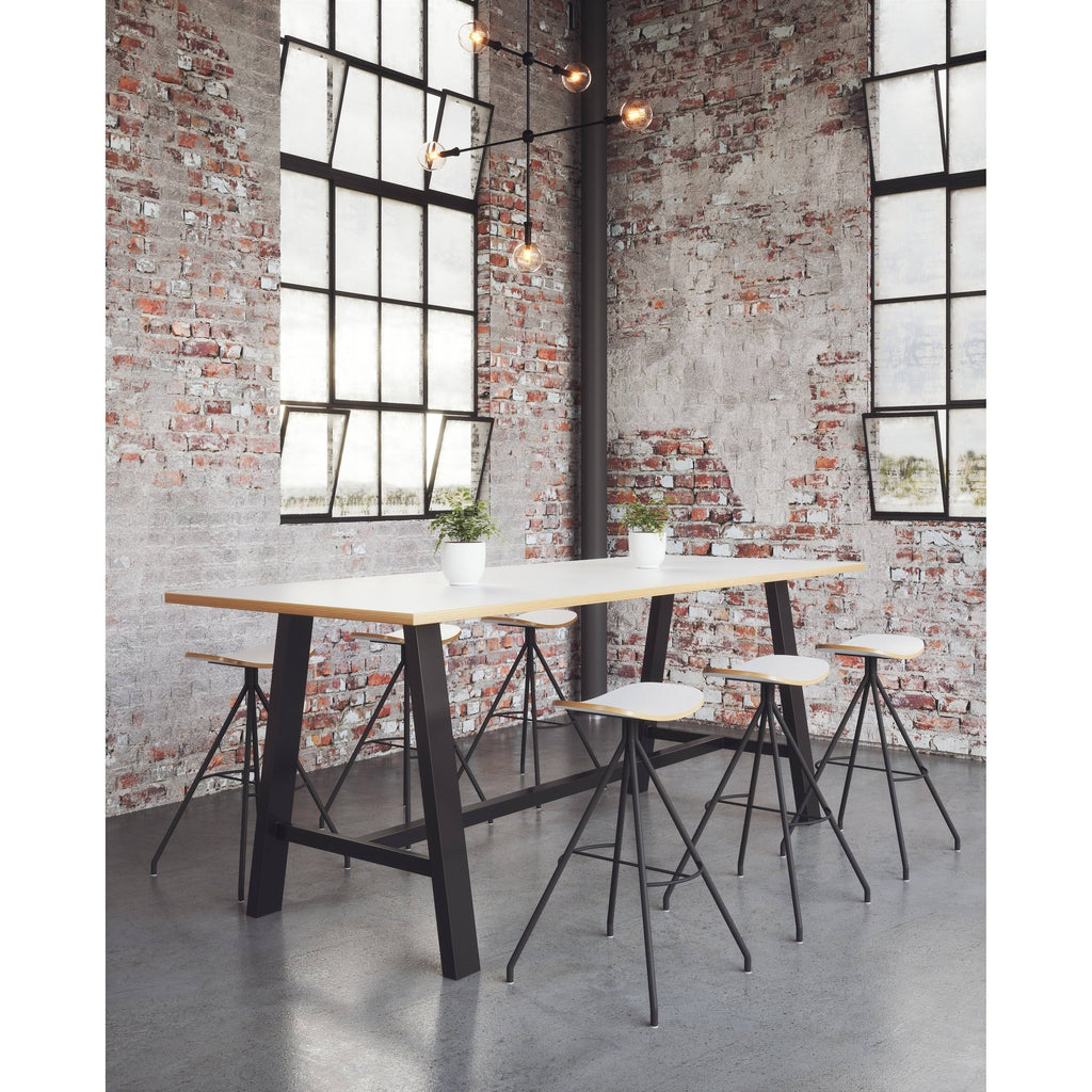 White Laminate Bar Stool O768