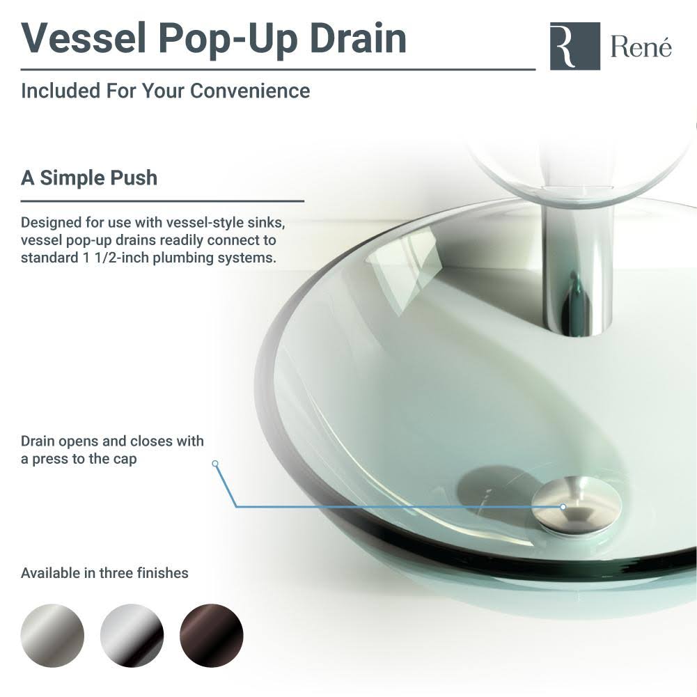 Glass Vessel Bathroom Sink with Vessel Faucet F559