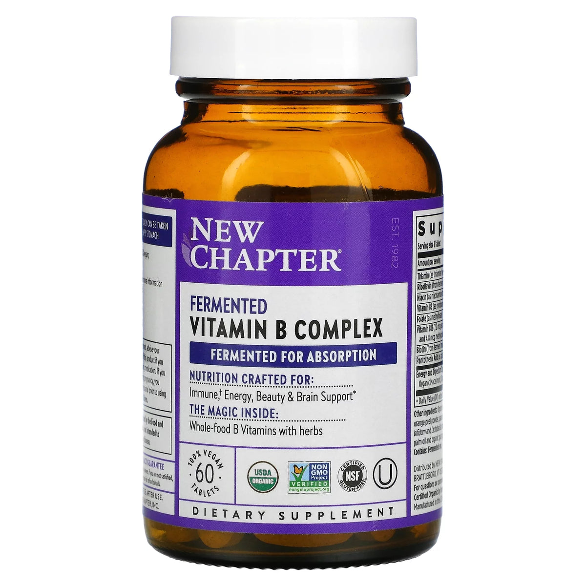 Fermented Vitamin B Complex 60 Vegan Tablets T133265