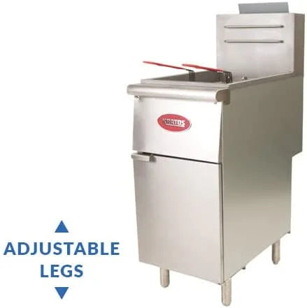 Commercial Gas Floor Fryer 40 lb. Capacity Natural Gas J973