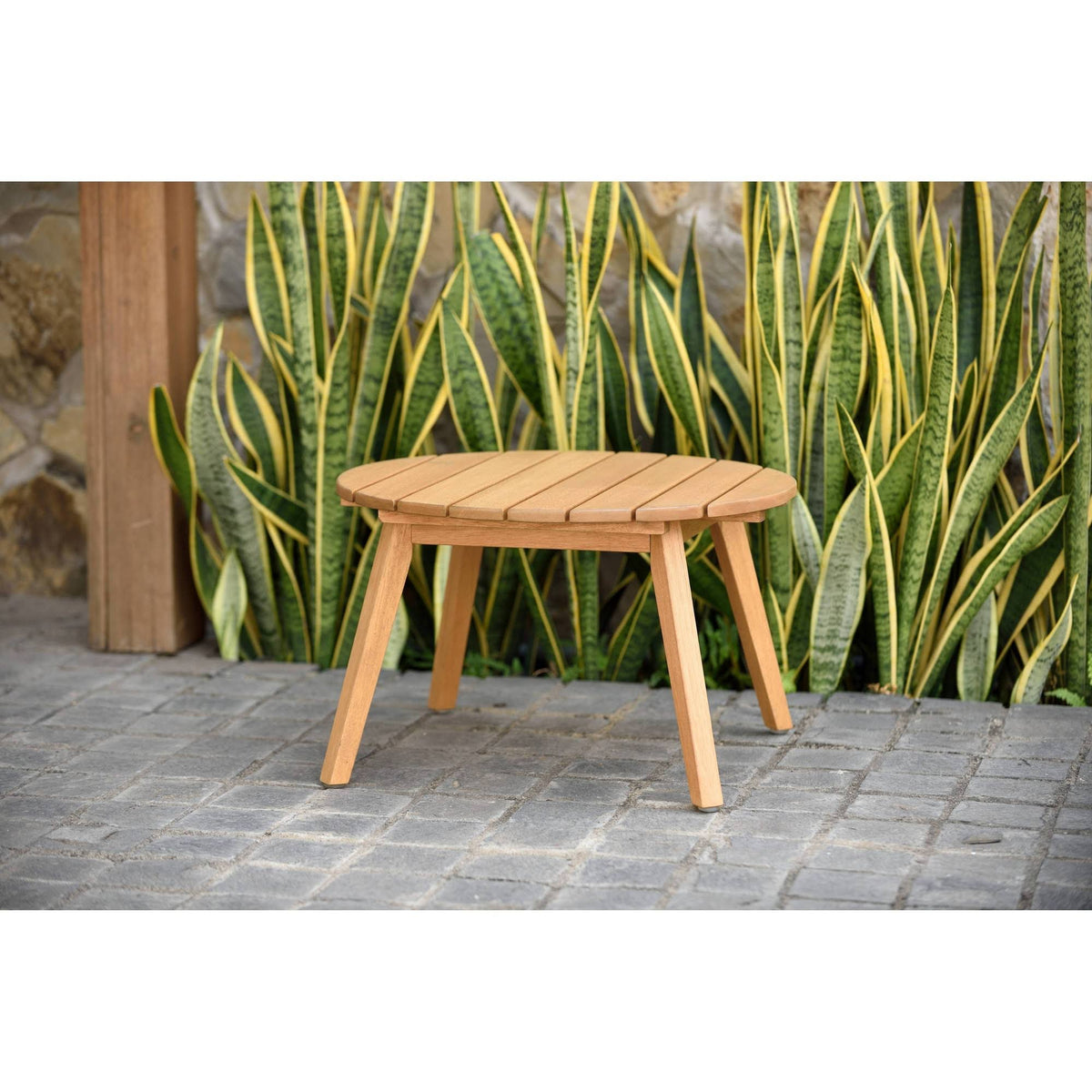 Round Eucalyptus Patio Side Table X913