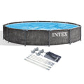 12' x 30 Steel Frame Pool Set with Filter & Canopy F6613