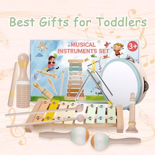 Wooden Percussion Instruments Set with Xylophone S5123