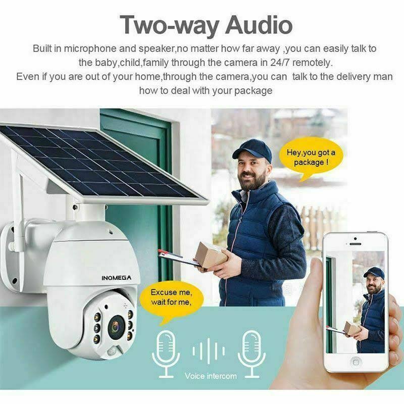 Outdoor Solar Power Panel WiFi 1080p Dome Camera F9205