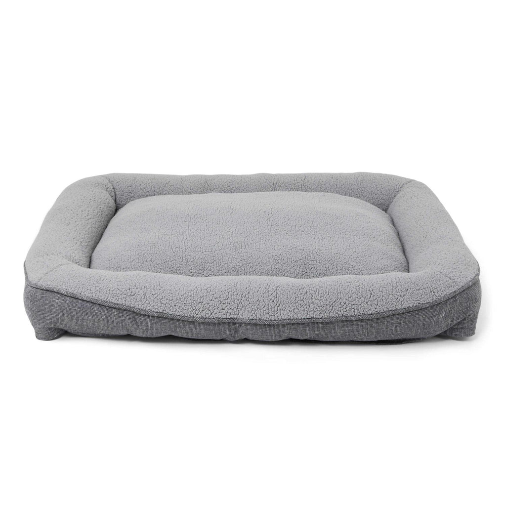 Grey Rectangle Lounger Dog Bed Z50095
