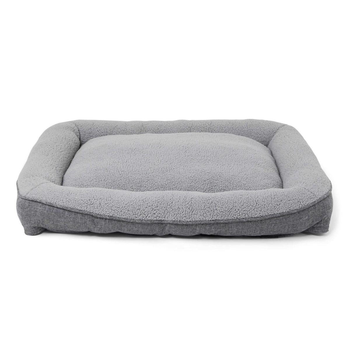 Grey Rectangle Lounger Dog Bed Z50095