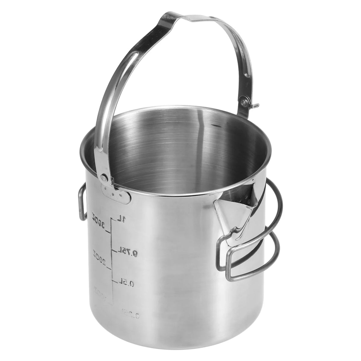 Portable Stainless Steel 1L Camping Pot G268252