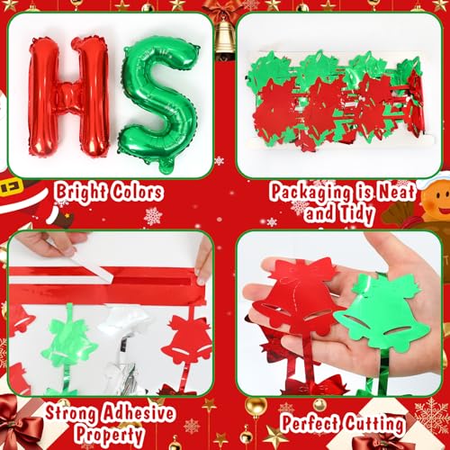 Christmas Foil Fringe Curtains with Balloons G761616