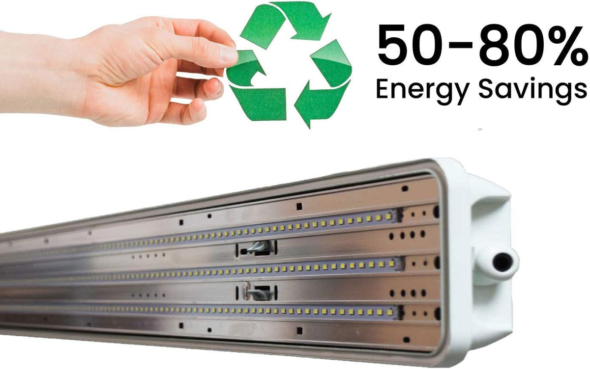 4FT Waterproof LED Vapor Tight Lights 6500K IP65 4-Pack R244788