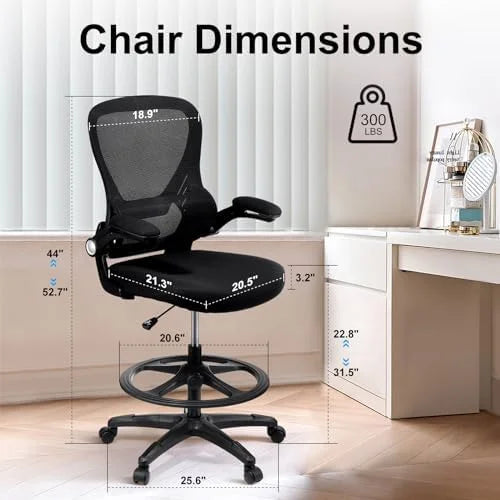 Ergonomic Mesh Office Chair with Lumbar Support Black Y780