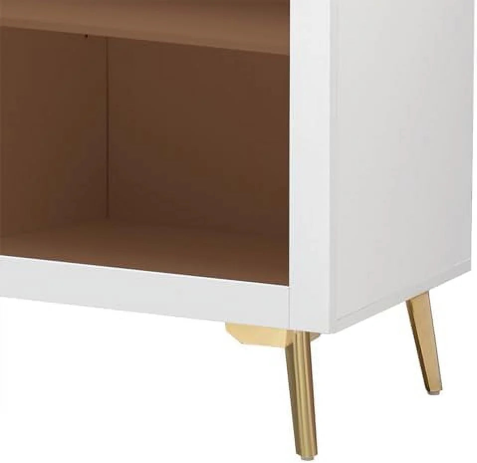 63" Sideboard Cabinet with 2 Rattan Doors and 3 Drawers A65579