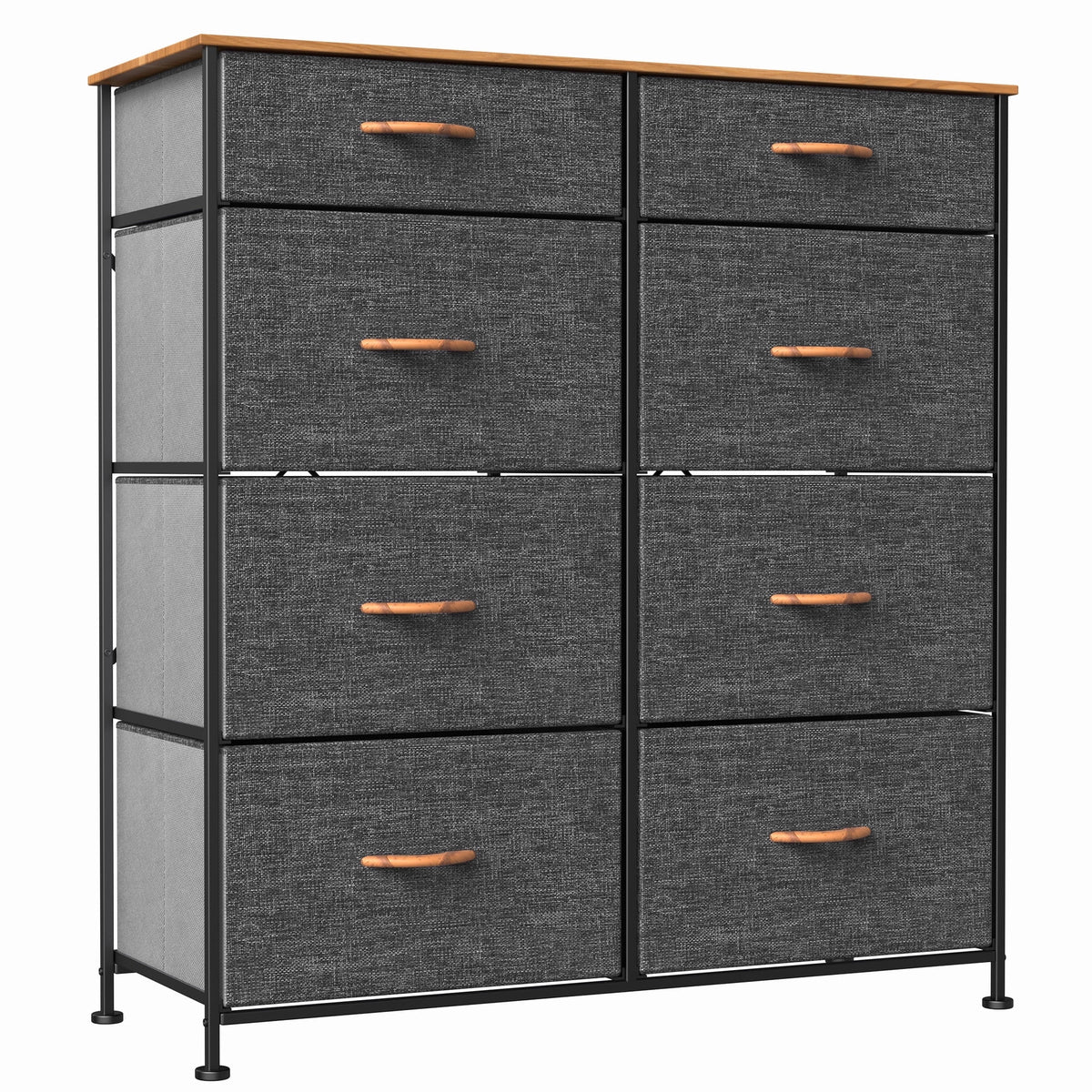 Dark Gray 8 Fabric Drawer Storage Dresser M8424