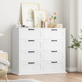 White 8 Drawer Wood Dresser M57371