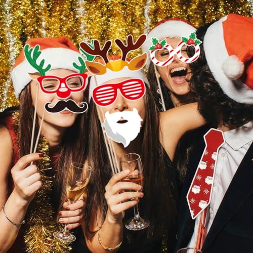 Christmas Photo Booth Props Party Decorations with Photo Frame Y48020