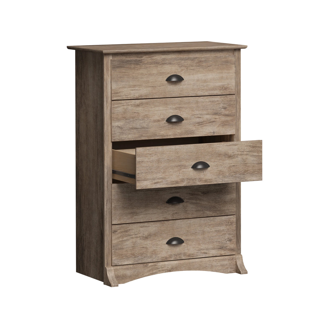 5 Drawer Drifted Gray Chest Dresser X401