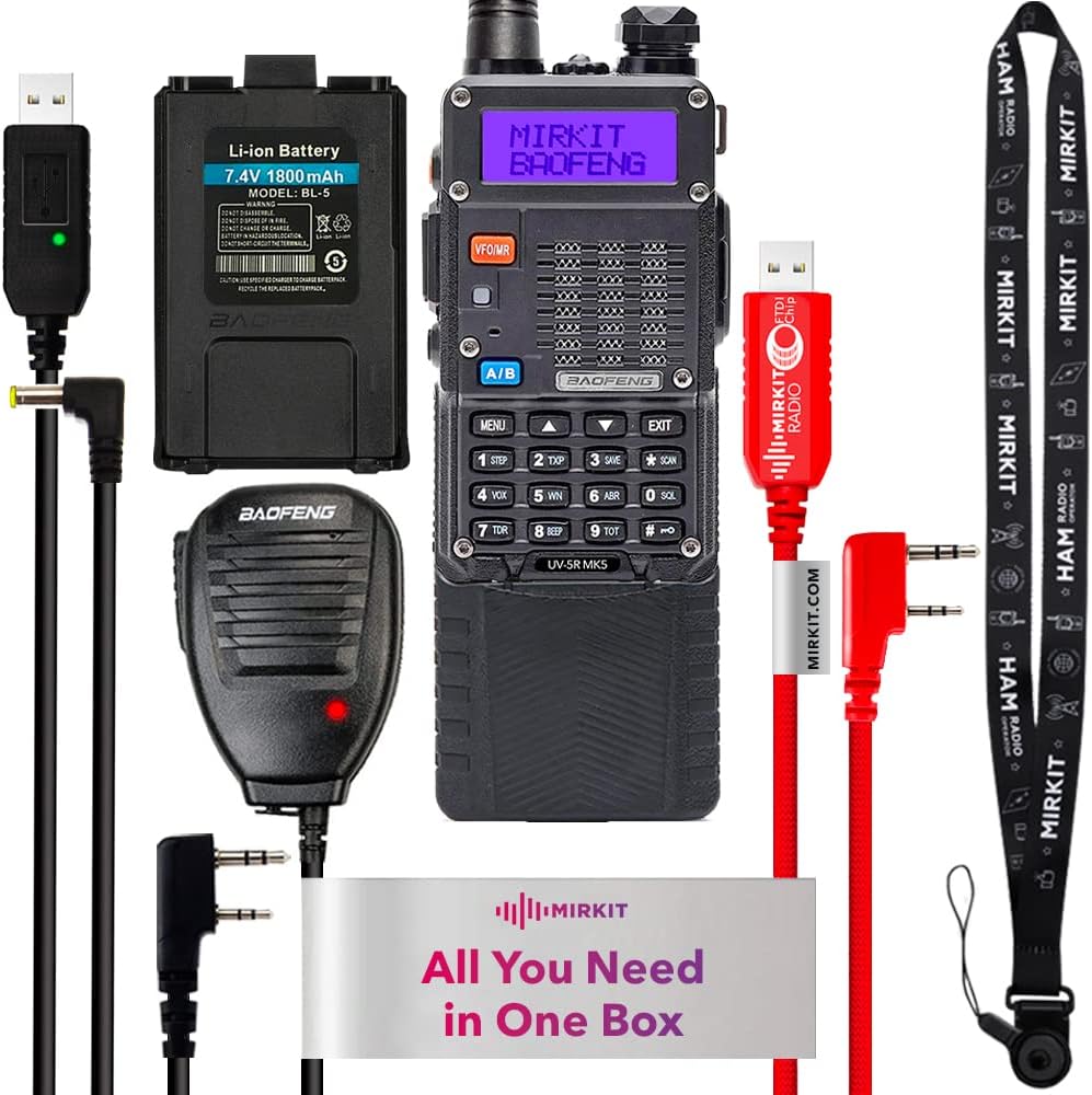 2X 8 Watt Max Power Ham Radios with 1800 mAh Li-ion Battery and Programming Cable I427