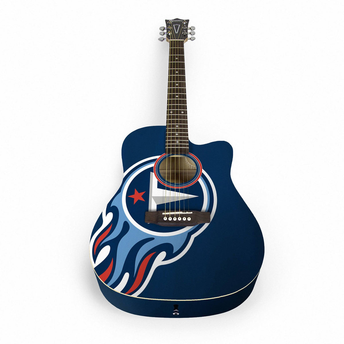 Navy Blue Acoustic Dreadnought Cutaway Guitar with Case A63681