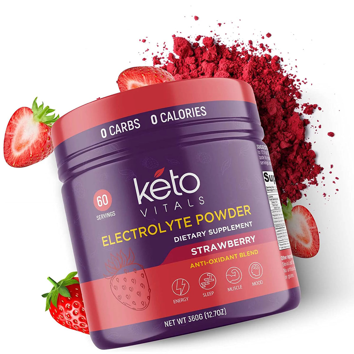 Strawberry Electrolytes Powder 10 oz V434