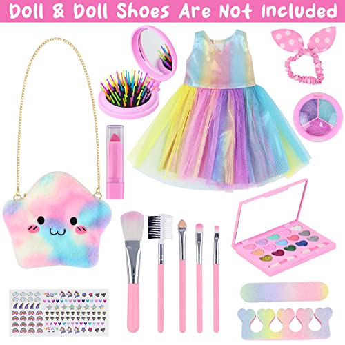15 Pcs 18 Inch Doll Accessories Dress with Makeup Set S7658