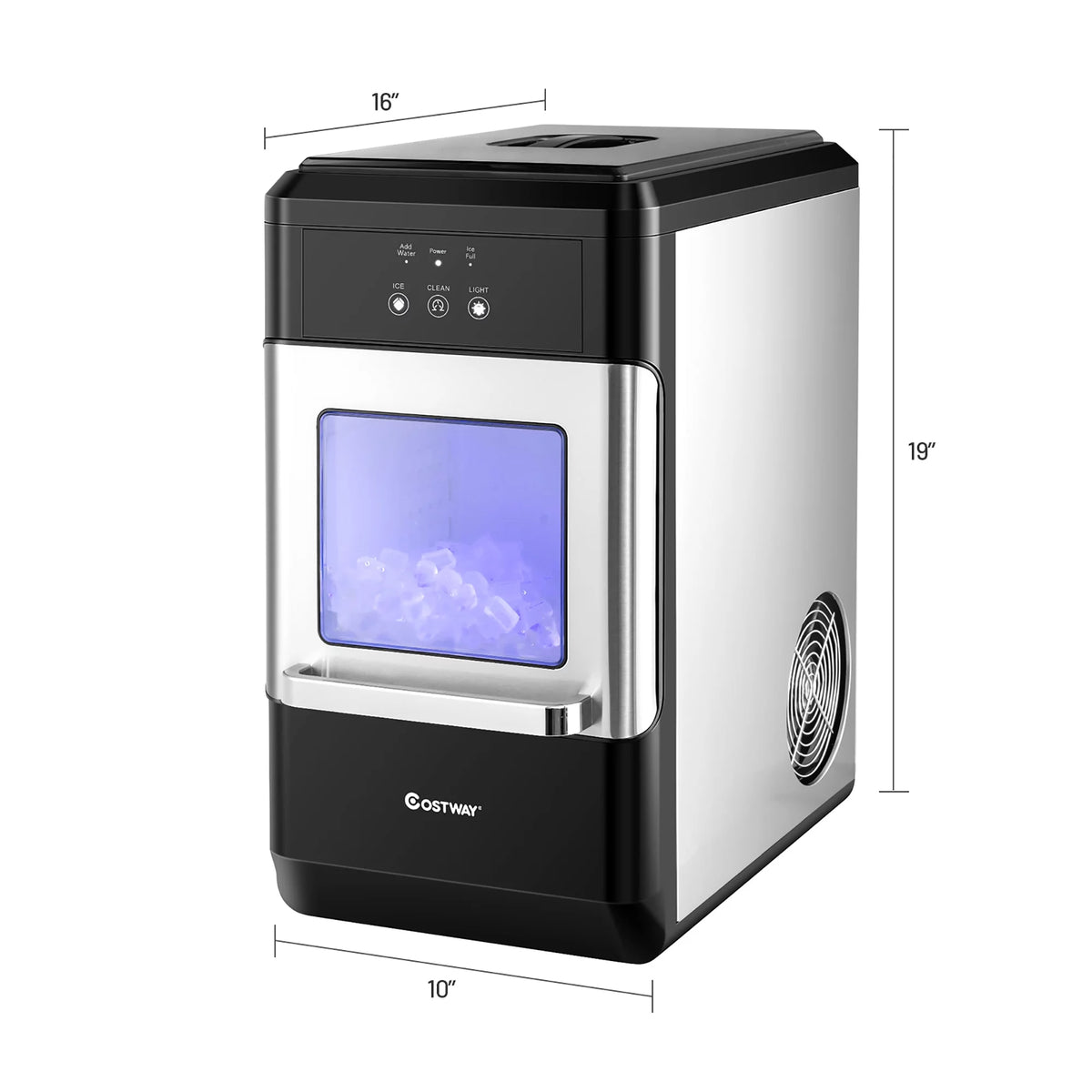Nugget Ice Maker Countertop 44lbs Per Day with Ice Scoop and Self-Cleaning G9742