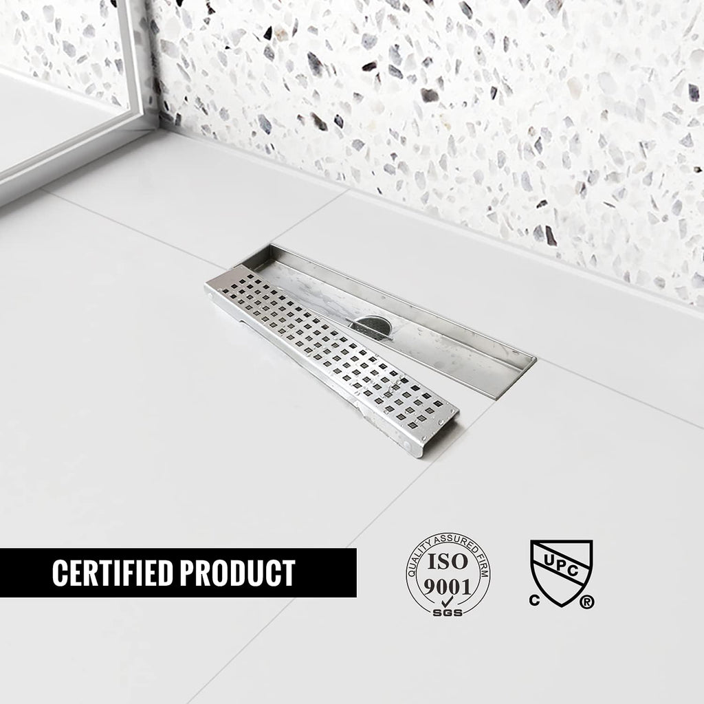 28 inch Brushed 304 Stainless Steel Linear Shower Drain Pack of 2 U995000