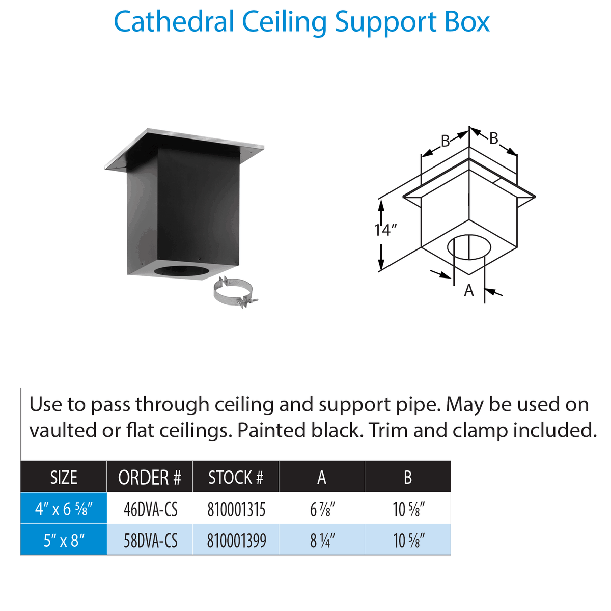 Cathedral Ceiling Support Box G4606