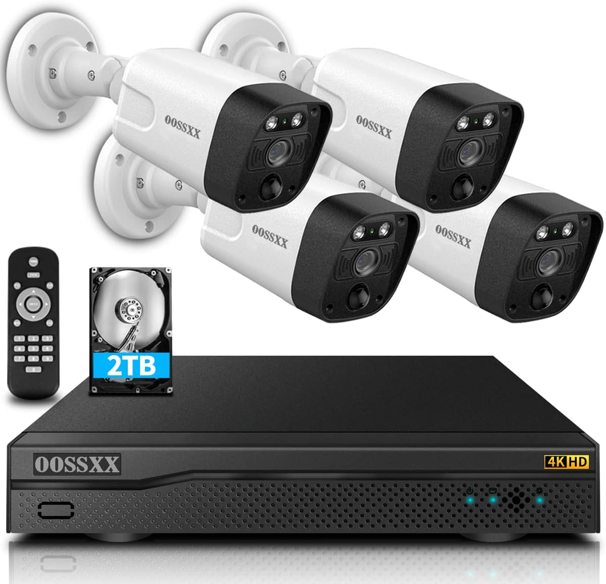 8 Channel POE Security Camera System with 4 IP67 Waterproof Cameras X7792