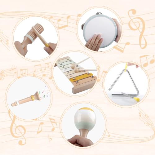 Wooden Percussion Instruments Set with Xylophone S5123