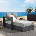 Gray Powder-Coated Aluminum Outdoor Chaise Lounge R31420