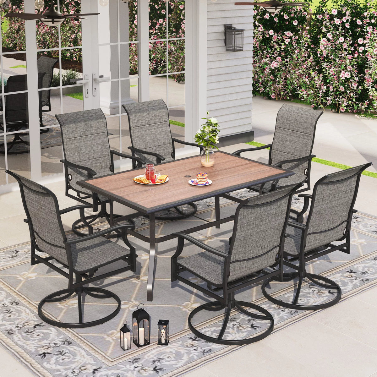 7 Pieces Outdoor Patio Dining Set T60063
