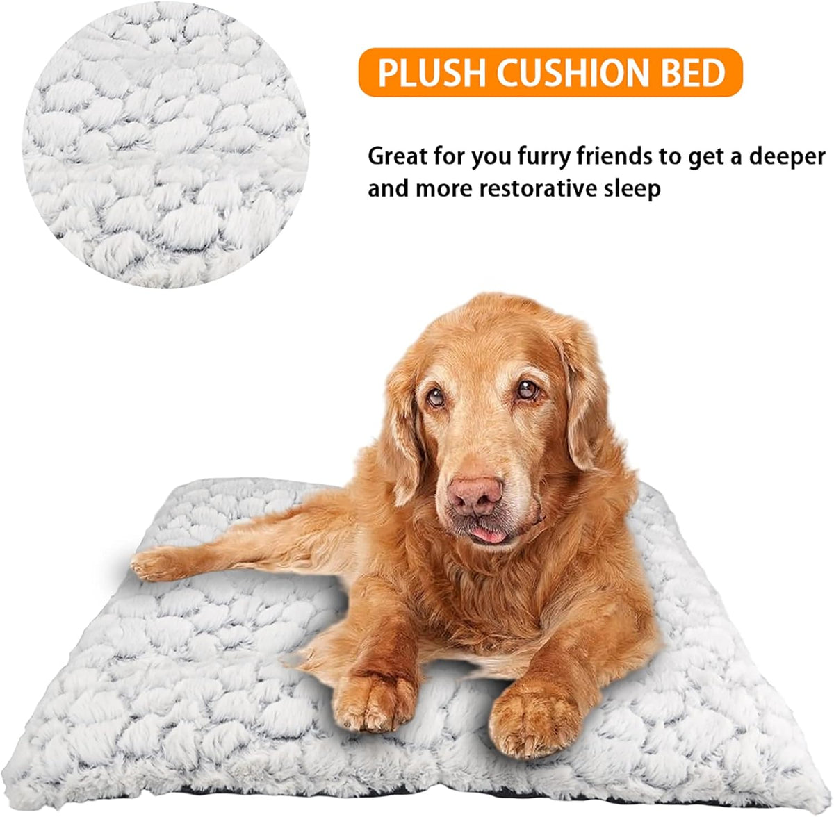 Ultra Soft Washable Anti-Slip Dog Crate Bed Pad 40inch White Pack of 2 D93985