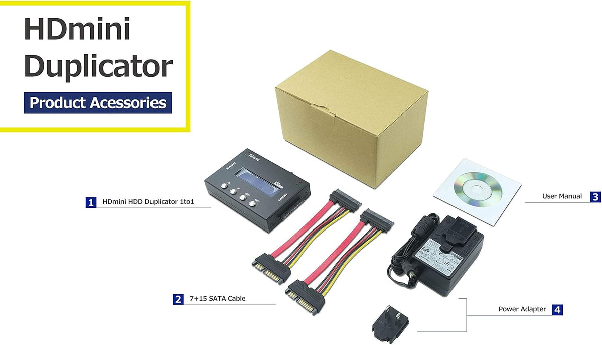 SATA 3.5 & 2.5 Hard Drive Duplicator & Data Eraser R7613