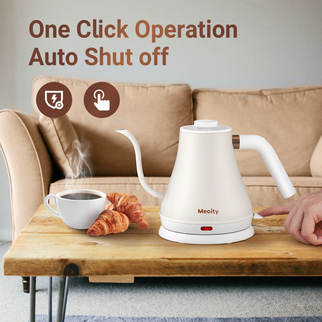 Gooseneck Stainless Steel Electric Kettle 0.8 L 1000W White A55910