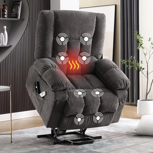 Power Lift Recliner Chair with Vibration Massage and Lumbar Heating G85696