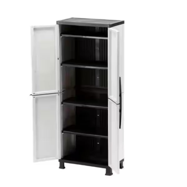 Gray Plastic Freestanding Garage Cabinet N847786